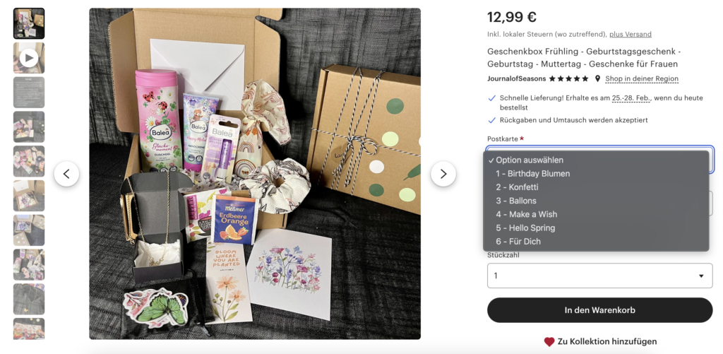 Geschenkbox Frühling - Mitarbeitergeschenke