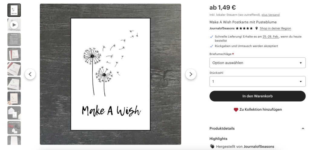 Mitarbeitergeschenke: Postkarten